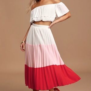 Perfectly Punctual Colorblock dress from Lulus XS